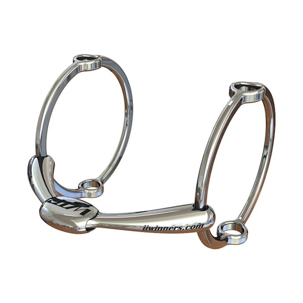 Winning Tongue Plate Polo Gag Bit with Normal Plate & 100mm Rings 5" 3722-5 - main